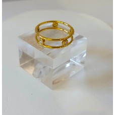 Δαχτυλίδι Χρυσό Γυναικείο 18K με 5 διαμάντια (RI535)